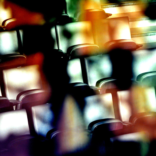 "Seats in a theatre" by Amit Mendelsohn - £50.00 "Seats in a theatre" stock image
