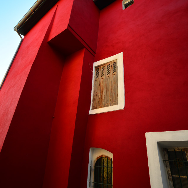 "Red red house" by Amit Mendelsohn - $49.80 "Red red house" stock image