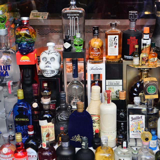 "Alcohol collection 1" by Amit Mendelsohn - $49.80 "Alcohol collection 1" stock image