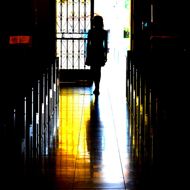 "A woman in the entrance" by Amit Mendelsohn - $49.80 "A woman in the entrance" stock image