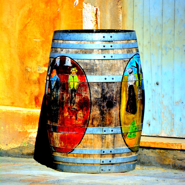 "A barrel decorated" by Amit Mendelsohn - $49.80 "A barrel decorated" stock image