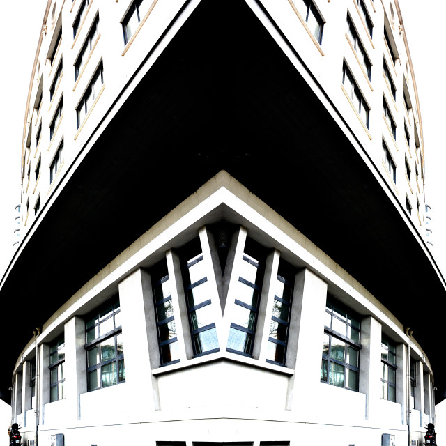 "Building and its mirror" by Amit Mendelsohn - £50.00 "Building and its mirror" stock image