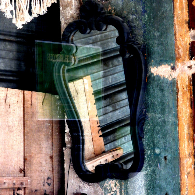 "A hanged mirror" by Amit Mendelsohn - £50.00 "A hanged mirror" stock image
