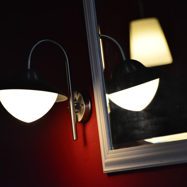 "A lamp and it's reflection" by Amit Mendelsohn - $48.91 "A lamp and it's reflection" stock image