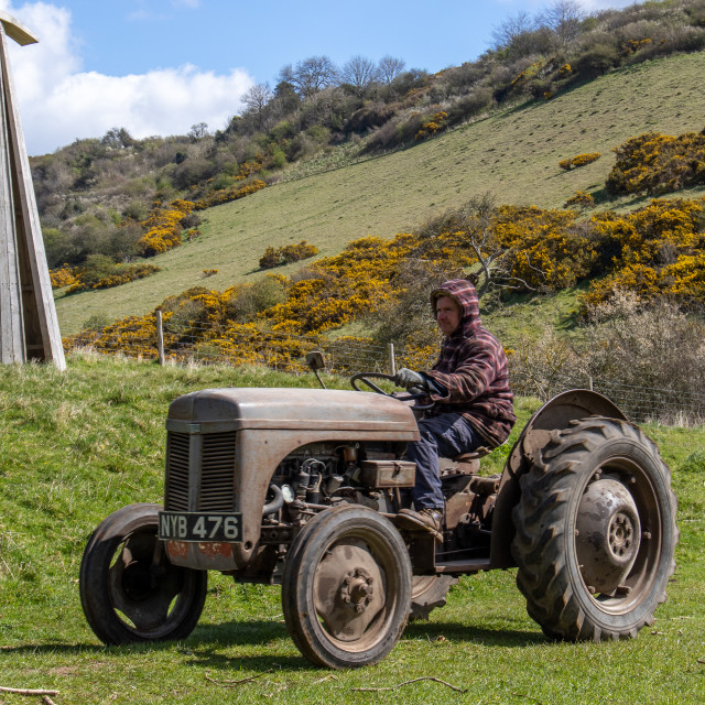"The Les House Tractor Trundle 22" by Dorset Rural Photography - £5.00 "The Les House Tractor Trundle 22" stock image