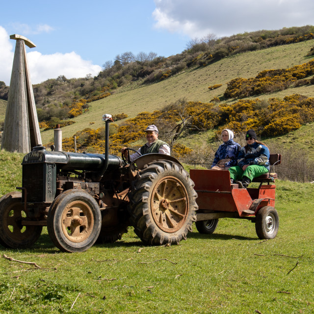 "The Les House Tractor Trundle 22" by Dorset Rural Photography - £5.00 "The Les House Tractor Trundle 22" stock image