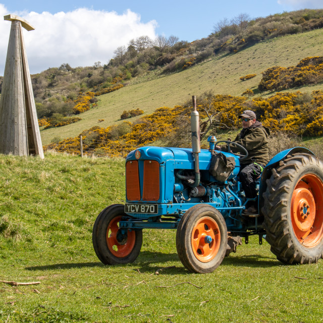 "The Les House Tractor Trundle 22" by Dorset Rural Photography - £5.00 "The Les House Tractor Trundle 22" stock image