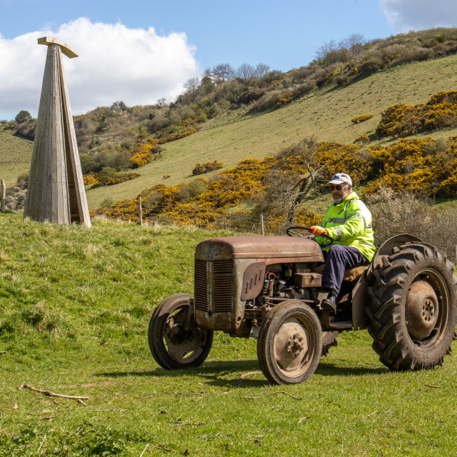 "The Les House Tractor Trundle 22" by Dorset Rural Photography - £5.00 "The Les House Tractor Trundle 22" stock image