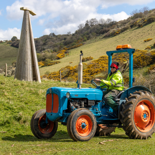 "The Les House Tractor Trundle 22" by Dorset Rural Photography - £5.00 "The Les House Tractor Trundle 22" stock image