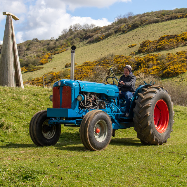 "The Les House Tractor Trundle 22" by Dorset Rural Photography - £5.00 "The Les House Tractor Trundle 22" stock image