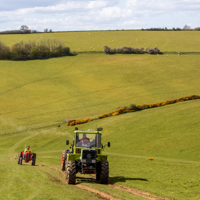 "The Les House Tractor Trundle 22" by Dorset Rural Photography - £5.00 "The Les House Tractor Trundle 22" stock image