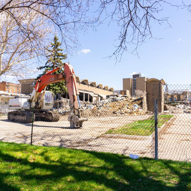 "YMCA Demolition" by BTG Photographer - $3.09 "YMCA Demolition" stock image