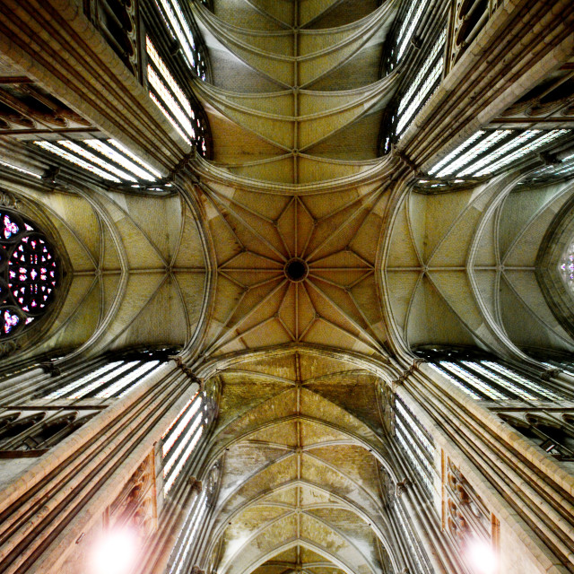 "The ceiling of the cathedral in St, Quentin" by Amit Mendelsohn - $48.91 "The ceiling of the cathedral in St, Quentin" stock image