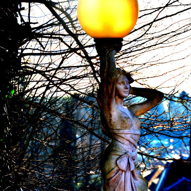 "A yard lamp" by Amit Mendelsohn - $48.91 "A yard lamp" stock image