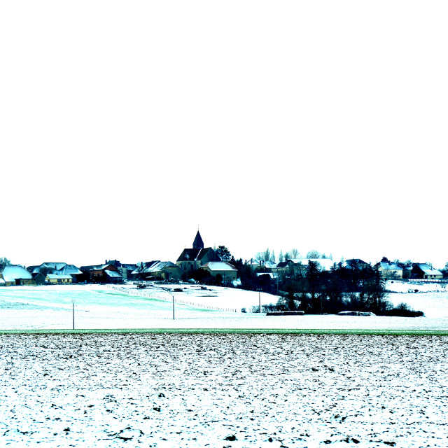 "A village in the snow" by Amit Mendelsohn - $48.91 "A village in the snow" stock image