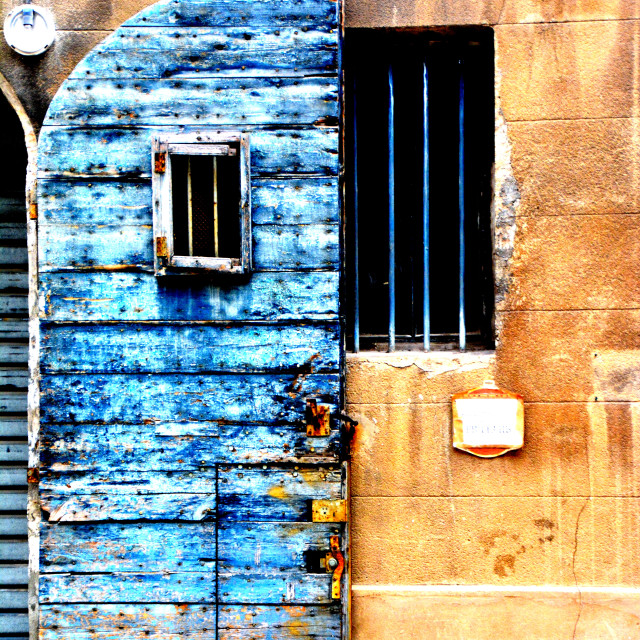"Half blue door" by Amit Mendelsohn - $48.91 "Half blue door" stock image