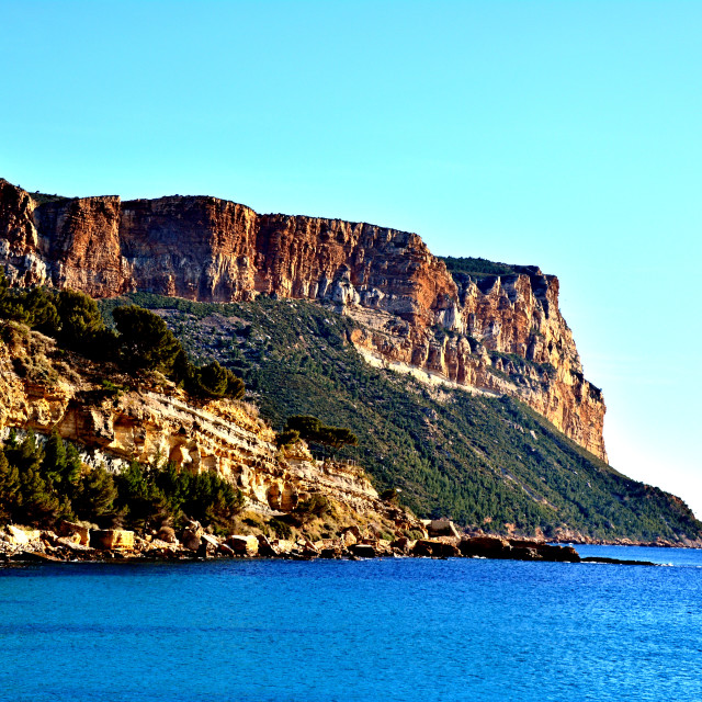 "The cliff of Cassis" by Amit Mendelsohn - $48.91 "The cliff of Cassis" stock image