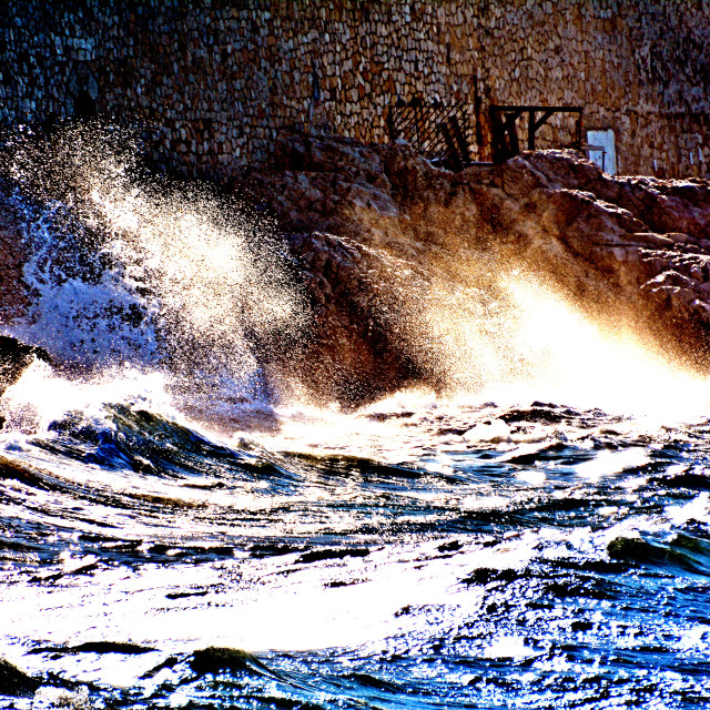 "Waves crushing" by Amit Mendelsohn - $48.91 "Waves crushing" stock image