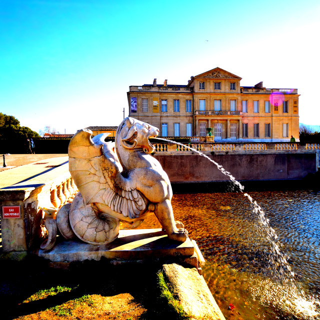 "Chateau Borely and the statue" by Amit Mendelsohn - $48.91 "Chateau Borely and the statue" stock image