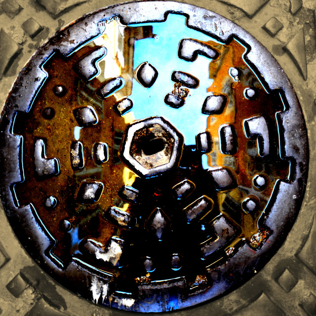 "Manhole opening" by Amit Mendelsohn - $48.91 "Manhole opening" stock image