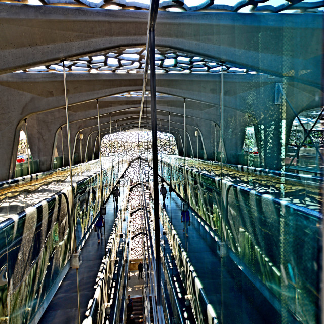 "A reflection of a corridor in the MUCEM" by Amit Mendelsohn - $48.91 "A reflection of a corridor in the MUCEM" stock image
