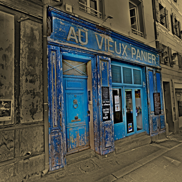 "A blue shop" by Amit Mendelsohn - $48.91 "A blue shop" stock image