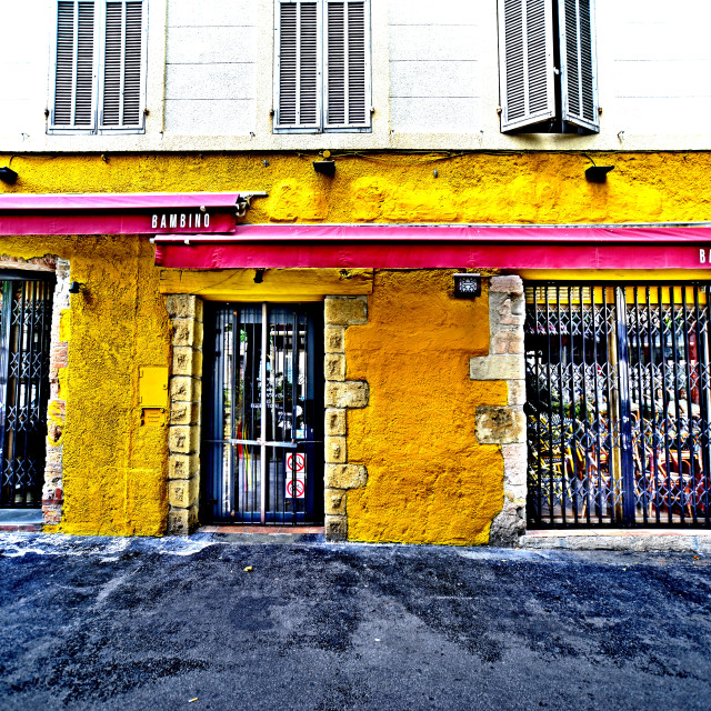 "A yellow and red shop" by Amit Mendelsohn - $48.91 "A yellow and red shop" stock image