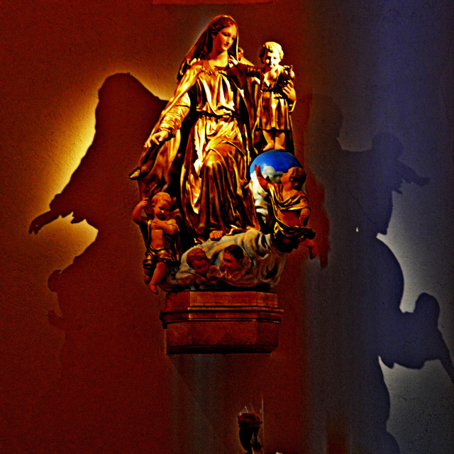 "Shadows in church" by Amit Mendelsohn - £50.00 "Shadows in church" stock image