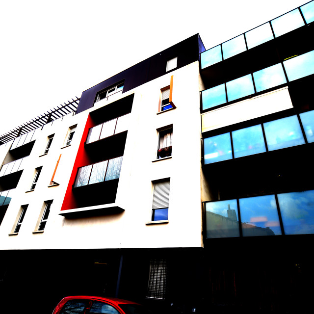 "Modern architecture building" by Amit Mendelsohn - $48.79 "Modern architecture building" stock image