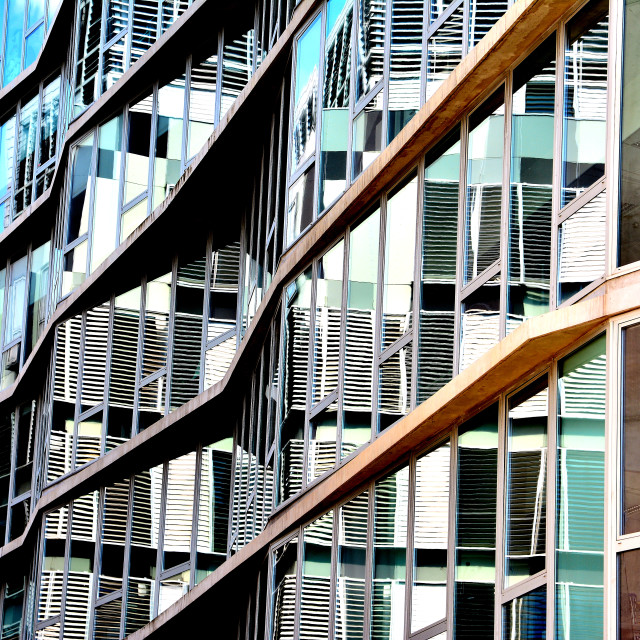 "Reflective building" by Amit Mendelsohn - £50.00 "Reflective building" stock image