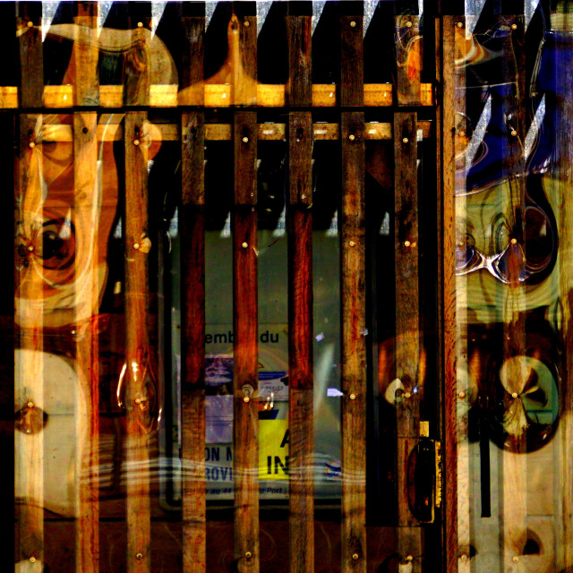 "Reflection on plexiglass" by Amit Mendelsohn - £50.00 "Reflection on plexiglass" stock image