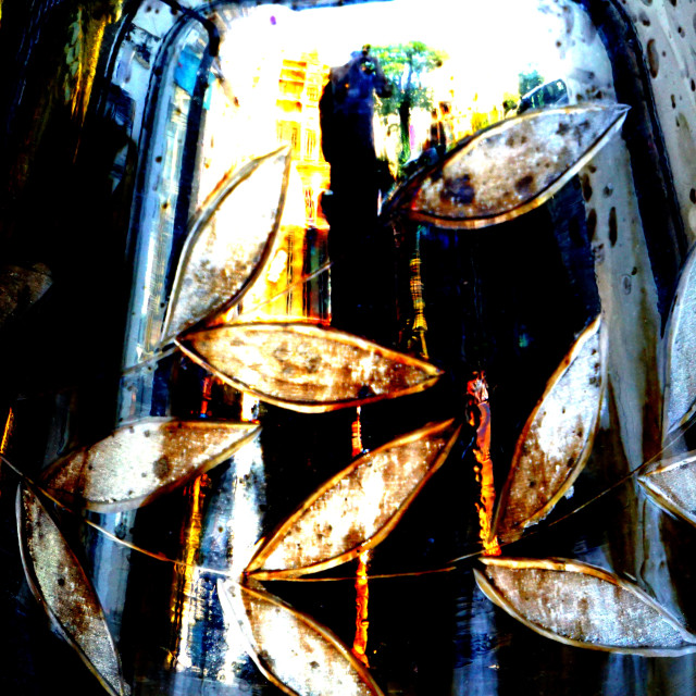 "Leaves on a vase" by Amit Mendelsohn - £50.00 "Leaves on a vase" stock image
