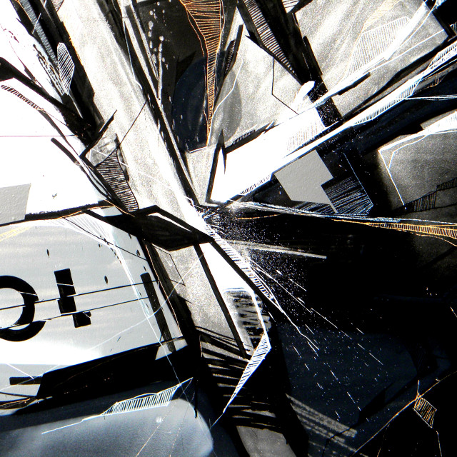 "an abstract created by reflection" by Amit Mendelsohn - £50.00 "an abstract created by reflection" stock image