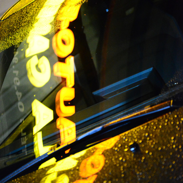 "A reflection of a sign" by Amit Mendelsohn - £50.00 "A reflection of a sign" stock image