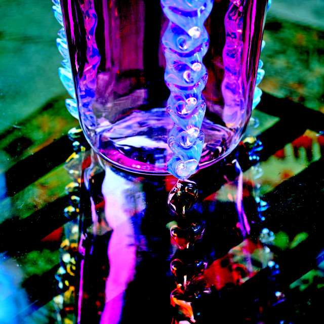 "A glass on a table" by Amit Mendelsohn - £50.00 "A glass on a table" stock image