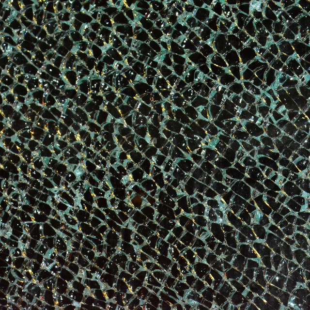 "Flat broken glass" by Amit Mendelsohn - £50.00 "Flat broken glass" stock image