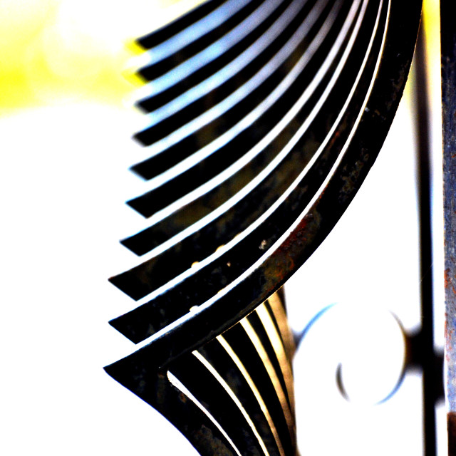 "Bars on a window" by Amit Mendelsohn - £50.00 "Bars on a window" stock image
