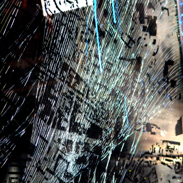 "Abstract created by a glass broken" by Amit Mendelsohn - £50.00 "Abstract created by a glass broken" stock image