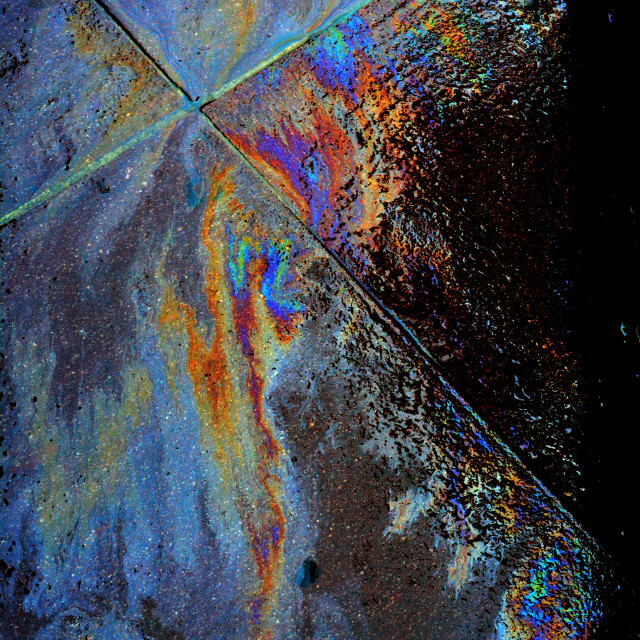 "Oil on the water" by Amit Mendelsohn - £50.00 "Oil on the water" stock image