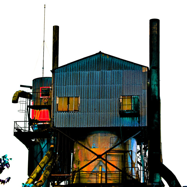 "an old factory looks like a robot" by Amit Mendelsohn - $48.79 "an old factory looks like a robot" stock image