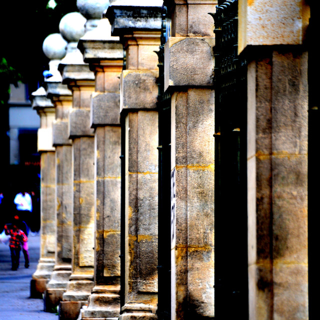 "A line of poles" by Amit Mendelsohn - $48.79 "A line of poles" stock image