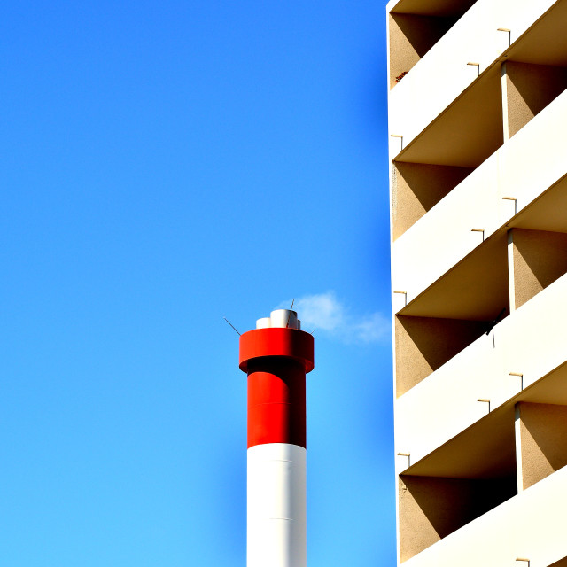 "A chimney and a building" by Amit Mendelsohn - $48.79 "A chimney and a building" stock image