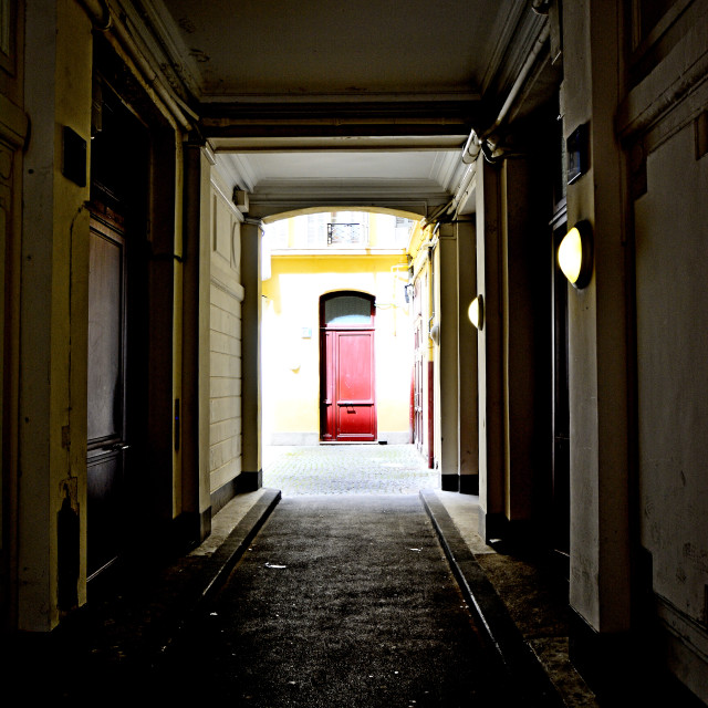 "A door in the end of the tunnel" by Amit Mendelsohn - $48.79 "A door in the end of the tunnel" stock image