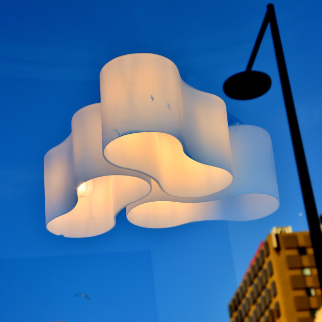 "A lamp in the blue sky" by Amit Mendelsohn - $49.80 "A lamp in the blue sky" stock image