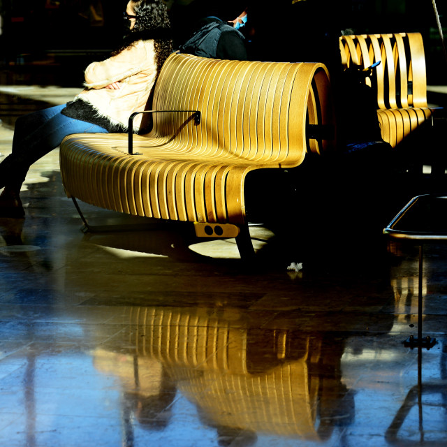 "waiting in the station" by Amit Mendelsohn - $49.42 "waiting in the station" stock image