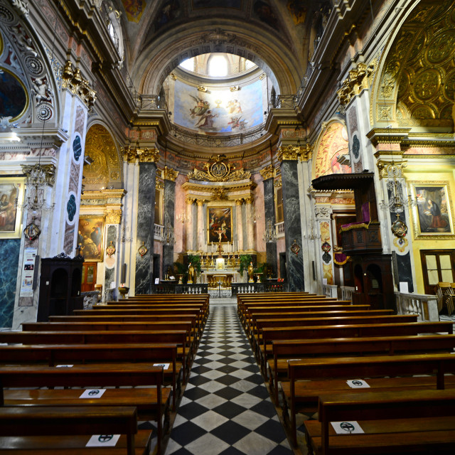 "Nice' cathedral view toward the altar" by Amit Mendelsohn - £50.00 "Nice' cathedral view toward the altar" stock image