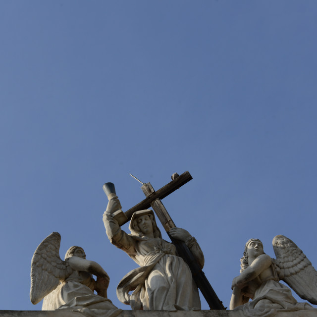 "A woman with the cross" by Amit Mendelsohn - £50.00 "A woman with the cross" stock image