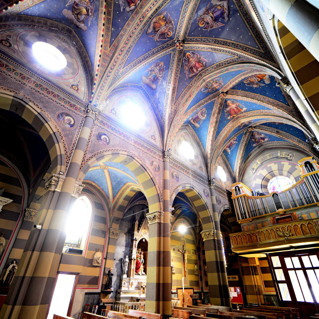 "A church in Ventimiglia, Italy" by Amit Mendelsohn - £50.00 "A church in Ventimiglia, Italy" stock image