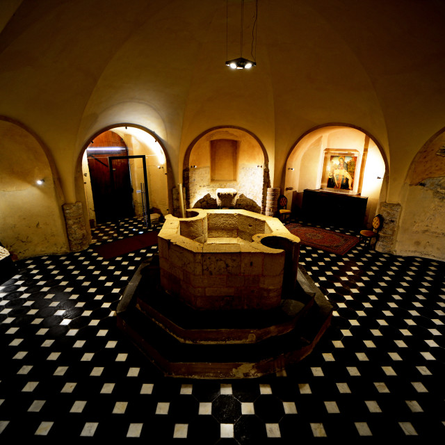 "Cathedral of Ventimiglia - Baptistry" by Amit Mendelsohn - £50.00 "Cathedral of Ventimiglia - Baptistry" stock image