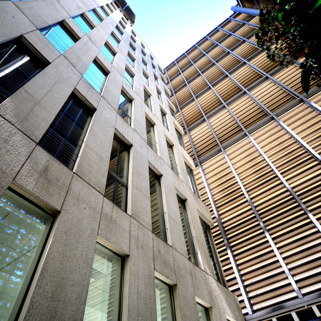 "A view up in an internal yard" by Amit Mendelsohn - £50.00 "A view up in an internal yard" stock image